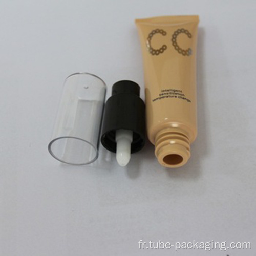 tube en plastique cosmétique pour CCcream avec bouchon de pompe